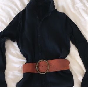 CP Shades cotton button up top NWOT